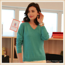 Custom Latest Designs Winter Plain 100% Cashmere Fashion Women Cropped Pullover Sweater